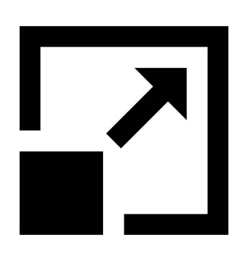 Tam ekran düz vektör simgesi