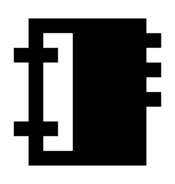 Günlüğü düz vektör simgesi