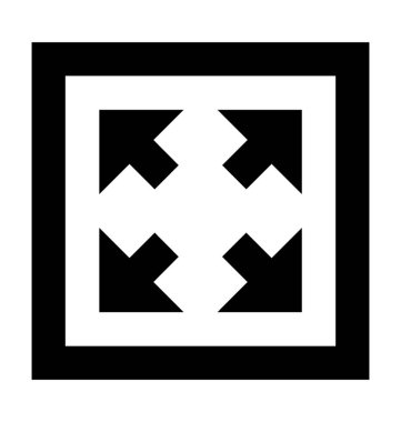 Tam ekran düz vektör simgesi