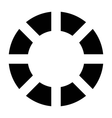 Odak aracı düz vektör simgesi