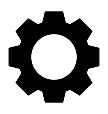 dişliler düz vektör simgesi