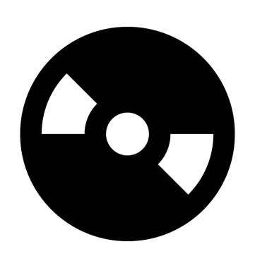 CD düz vektör simgesi