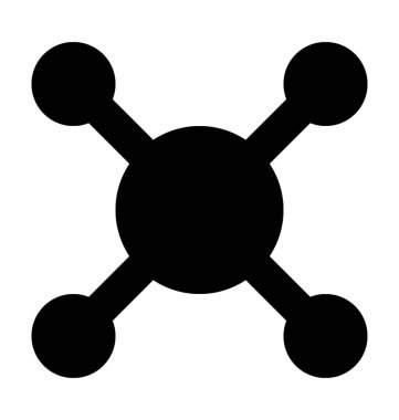 Ağ paylaşımı düz vektör simgesi