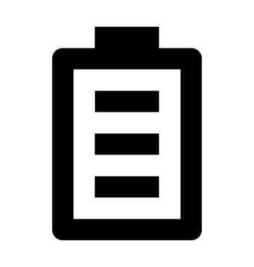 Cep pil düz vektör simgesi