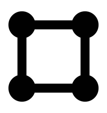 küp şekli düz vektör simgesi