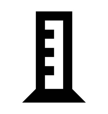 cetvel düz vektör simgesi