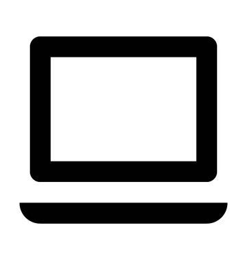Laptop Düz Vektör Simgesi