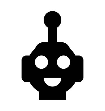 robot düz vektör simgesi