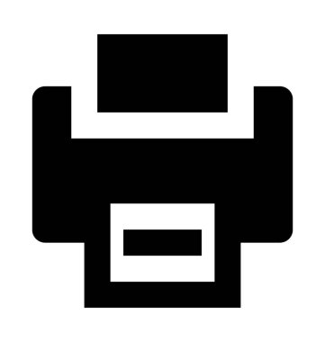 Yazıcı Düz Vektör Simgesi