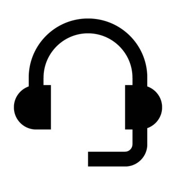 kulaklık düz vektör simgesi