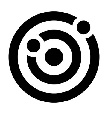 Molekül yapısı düz vektör simgesi