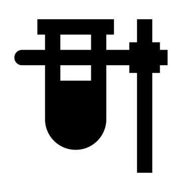 Laboratuvar Deney düz vektör simgesi