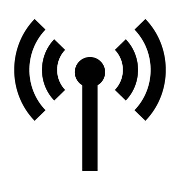 WiFi sinyaller düz vektör simgesi