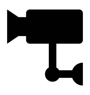 Güvenlik kamera düz vektör simgesi