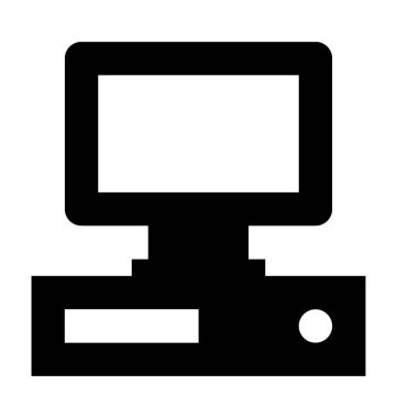 bilgisayar düz vektör simgesi