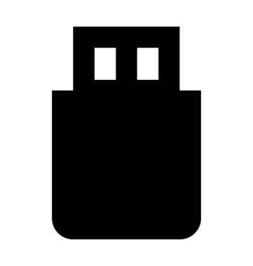 usb düz vektör simgesi