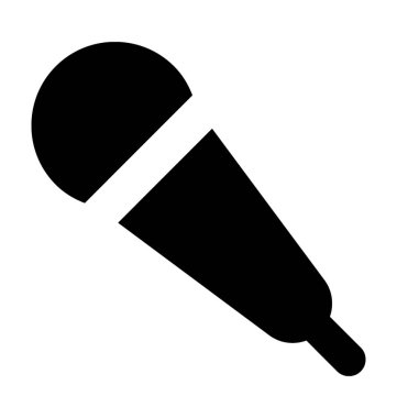 Mikrofon düz vektör simgesi