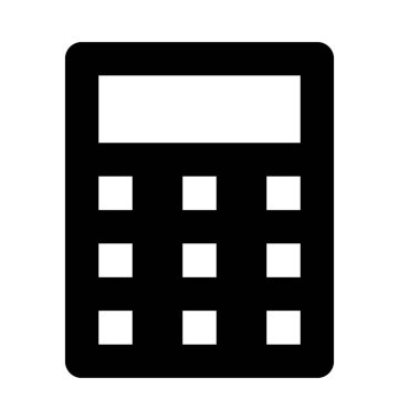 hesap makinesi düz vektör simgesi