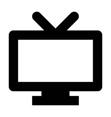 TV düz vektör simgesi
