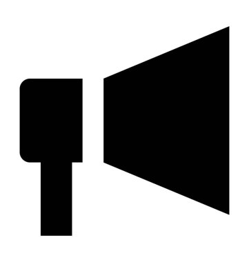 megafon düz vektör simgesi