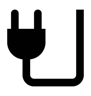 güç dolgusu düz vektör simgesi