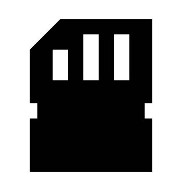 Bellek Kartı Düz Vektör Simgesi