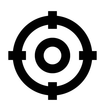 Odak düz vektör simgesi