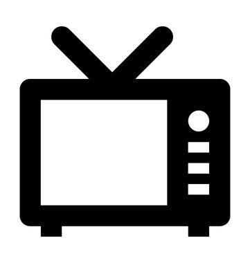 TV düz vektör simgesi