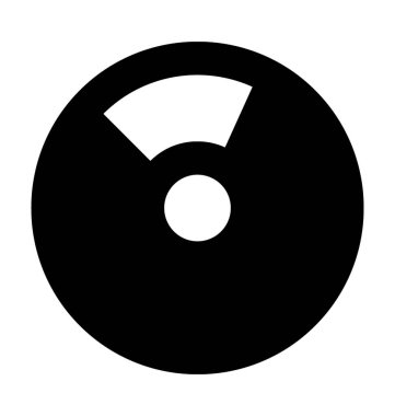 CD düz vektör simgesi