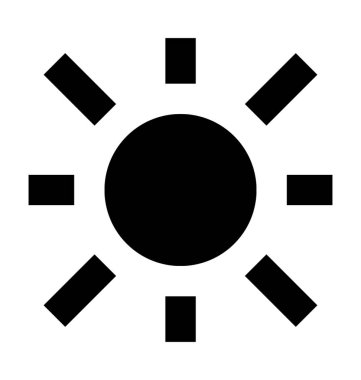 Parlaklık düz vektör simgesi