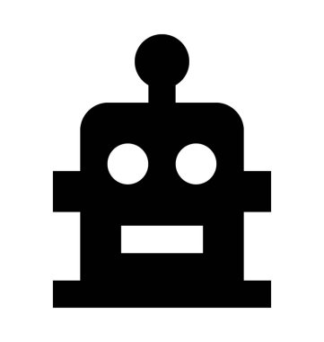robot düz vektör simgesi