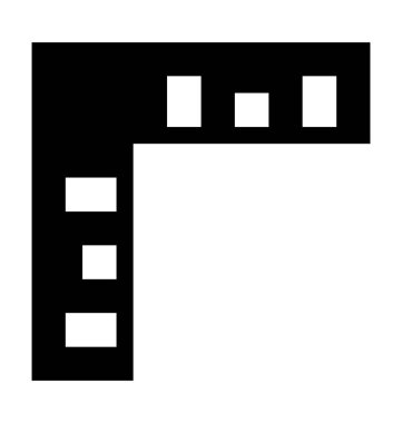 cetvel düz vektör simgesi