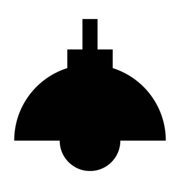 Tavan lamba düz vektör simgesi