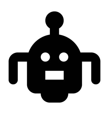 robot düz vektör simgesi