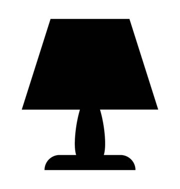Masa lambası düz vektör simgesi