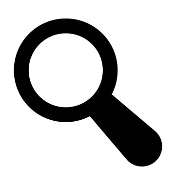 Büyüteç düz vektör simgesi