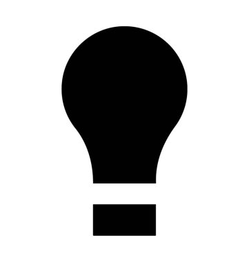 Ampul Düz Vektör Simgesi