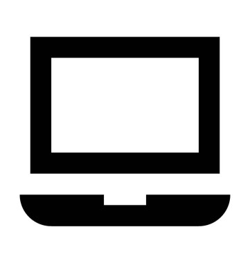 Laptop Düz Vektör Simgesi