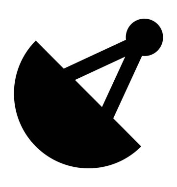 Uydu çanağı düz vektör simgesi