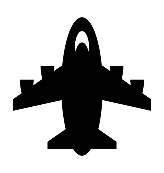 Avión Plano Vector Icono — Vector de stock