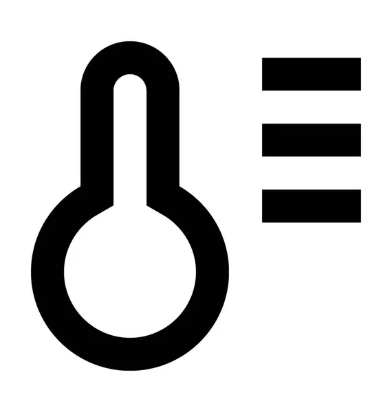 Thermomètre Icône Vecteur Plat — Image vectorielle