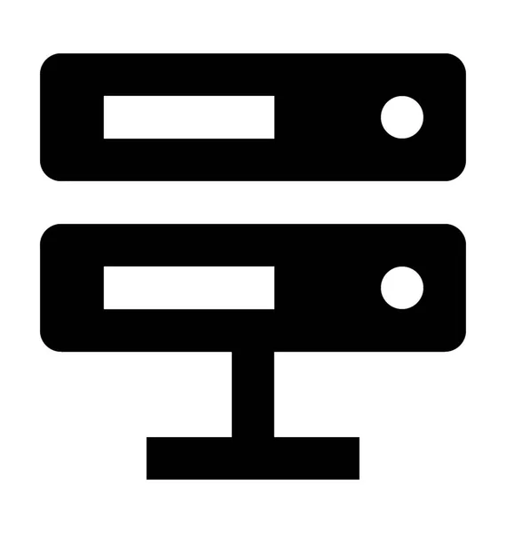Icône Vectorielle Plate Rack Serveur — Image vectorielle