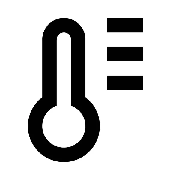 Termometre Düz Vektör Simgesi — Stok Vektör