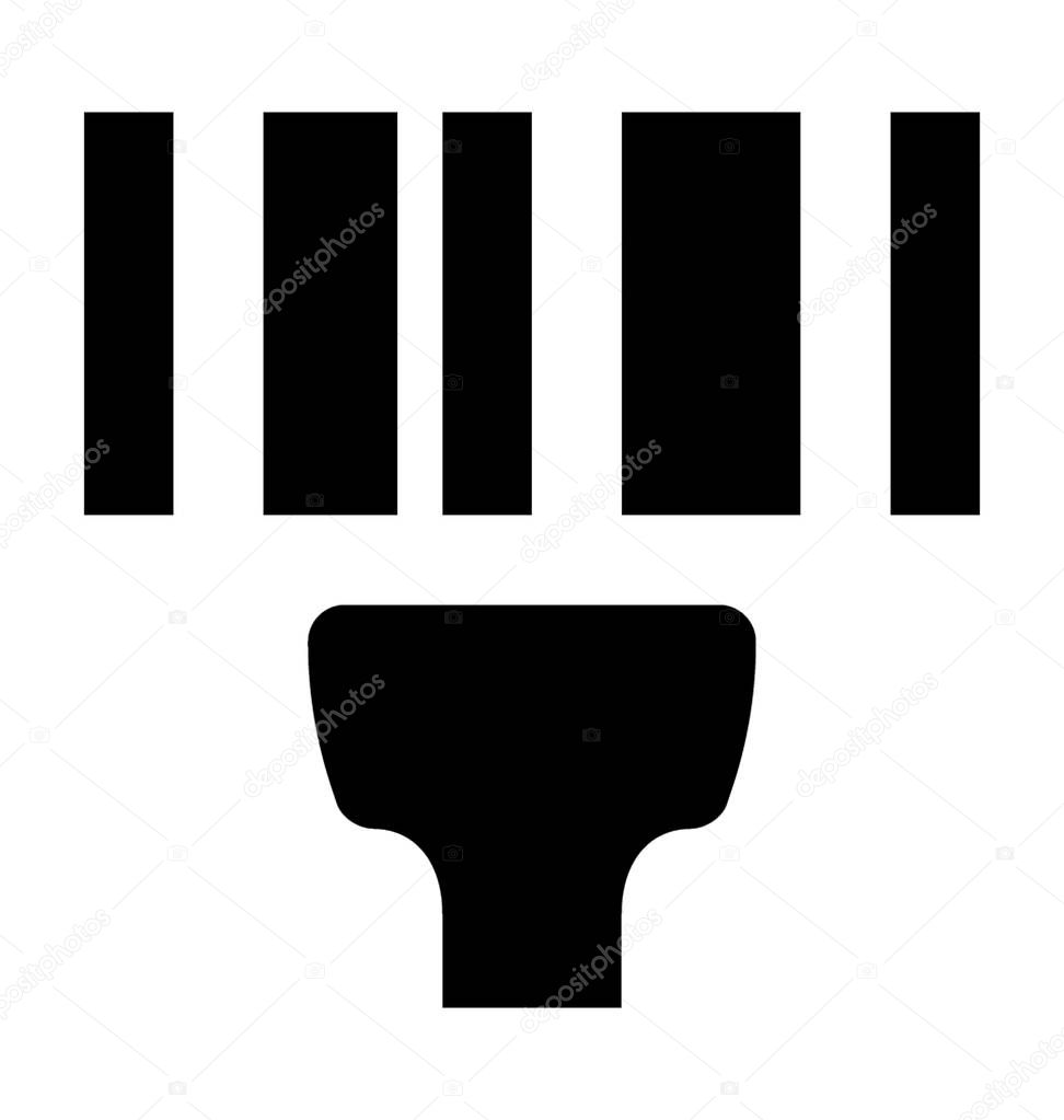 Barcode Scanner Flat Vector Icon