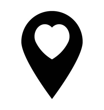 En sevdiğim yer düz vektör simgesi