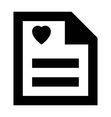 Aşk mektubu düz vektör simgesi