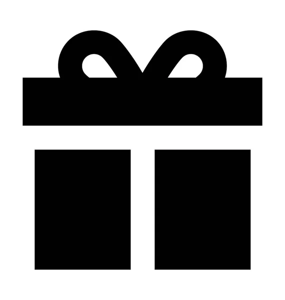 Caja Regalo Vector Plano Icono — Vector de stock