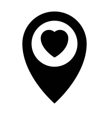 En sevdiğim yer düz vektör simgesi