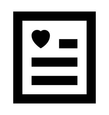 Aşk mektubu düz vektör simgesi