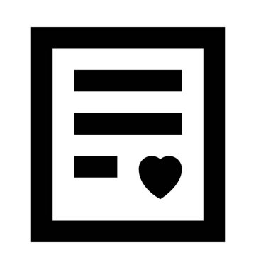 Aşk mektubu düz vektör simgesi